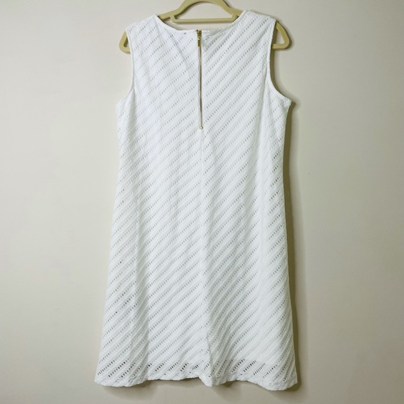 Ronni Nicole White Bias Lace Dress 14 B2 - Picture 8 of 9